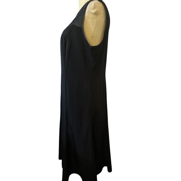 Maya Brooke Knee Length Sequin Sleeveless Cocktail Dress, Size 8, Midnight Blue - Picture 4 of 6